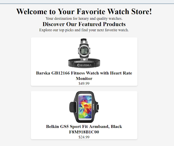 eCommerce Site Screenshot